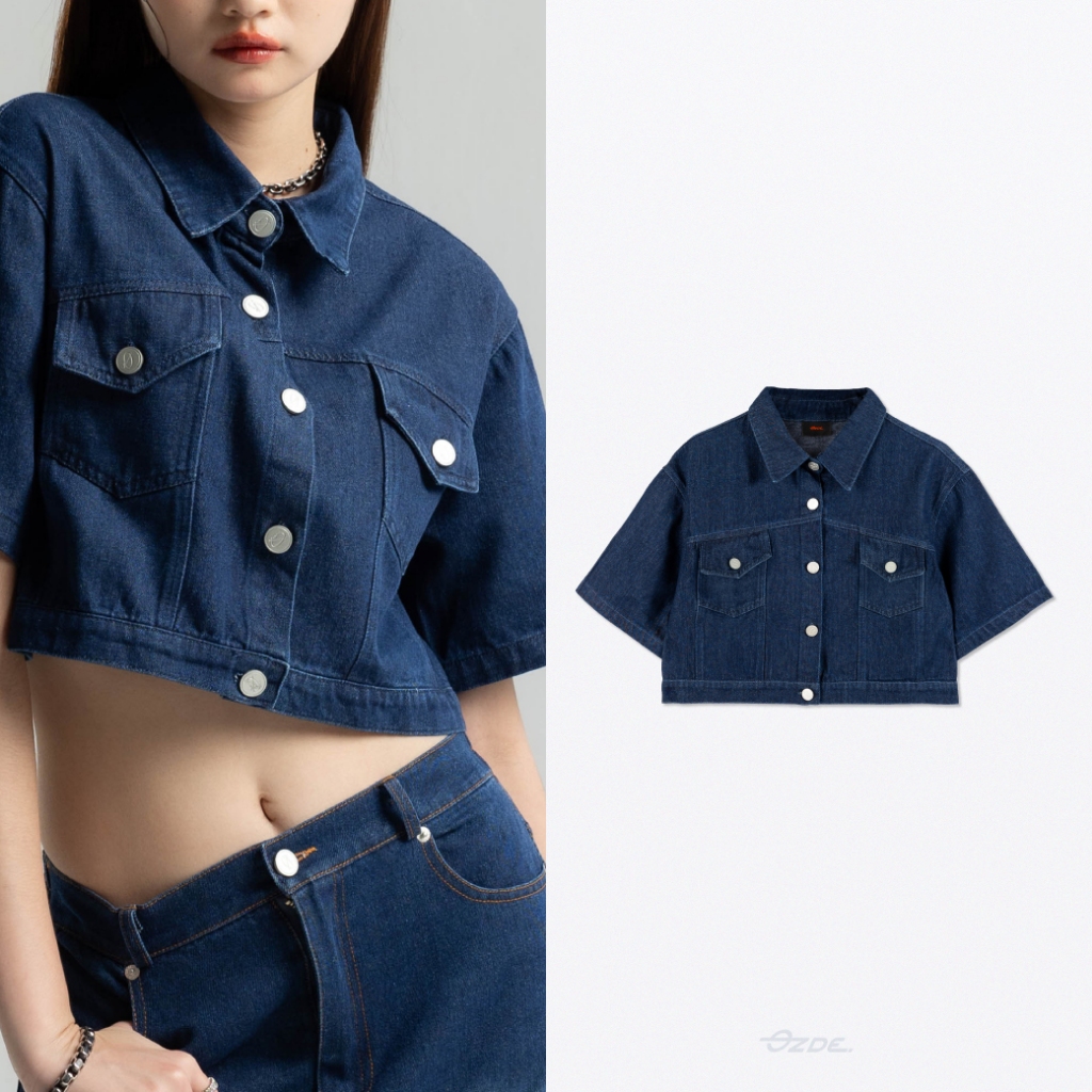 OZDE. - เสื้อเชิ้ต ยีนส์ ครอป รุ่น OZ STELLA