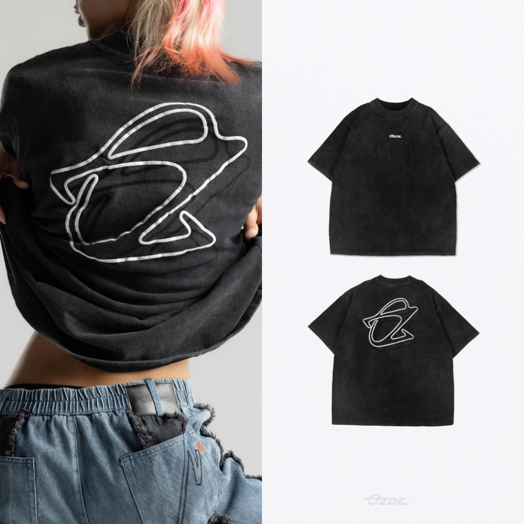 OZDE. - เสื้อยืด เเขนสั้น ผ้าฟอก Oversize รุ่น OZ SO-AR