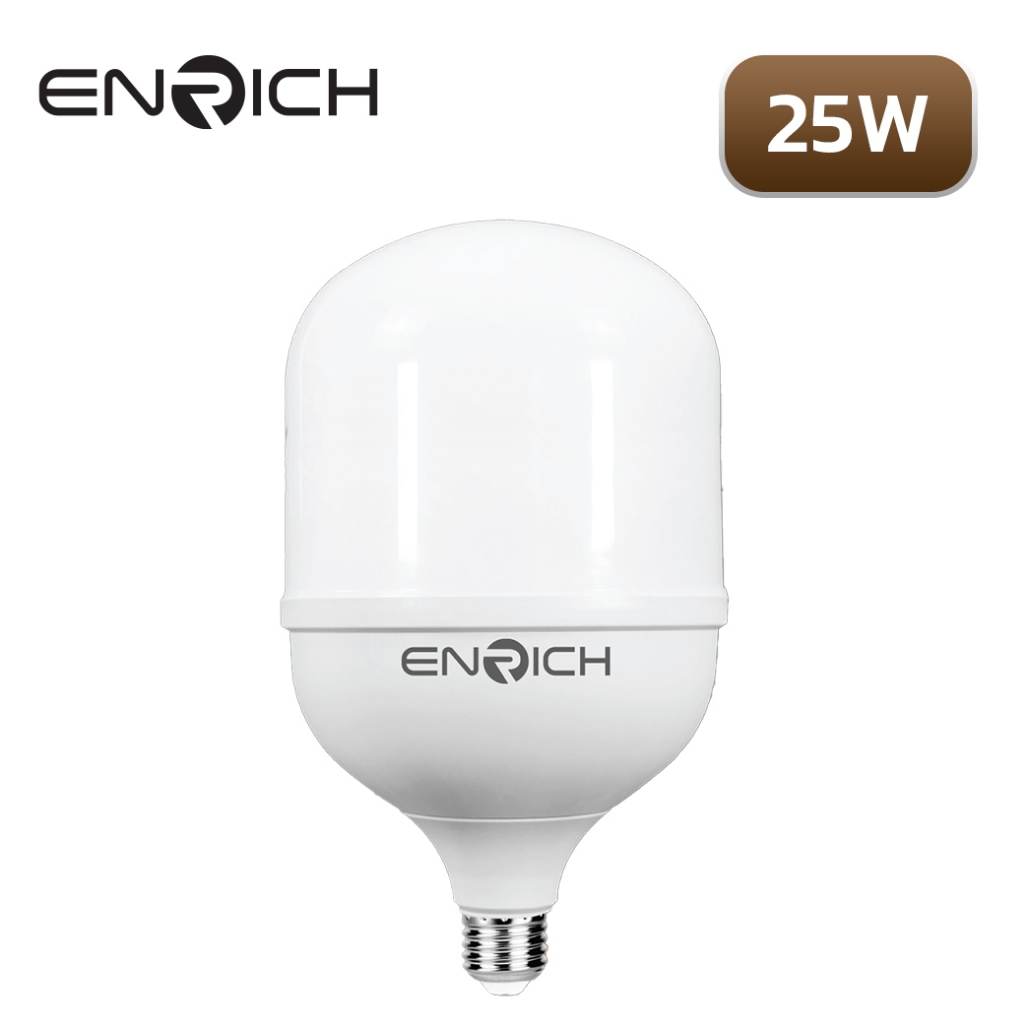 หลอดไฟ LED T-BULB 25W แสงขาว ENRICH LUCKY ไฟขายของ