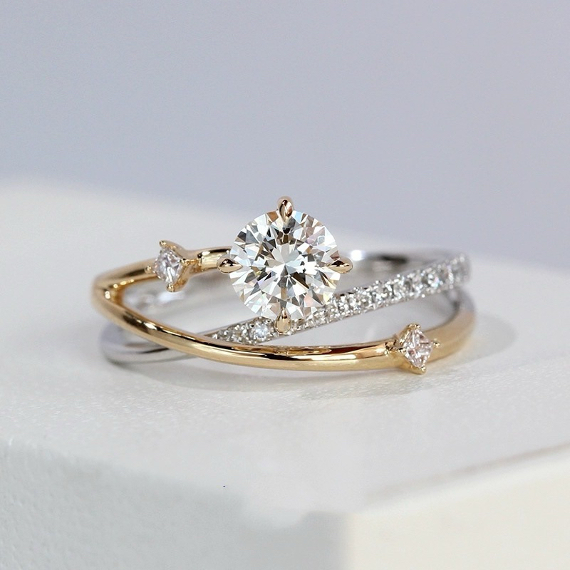 SORAYA  แหวนเพชรโมอีส 1 กะรัต เงินแท้ 92.5% -A7478