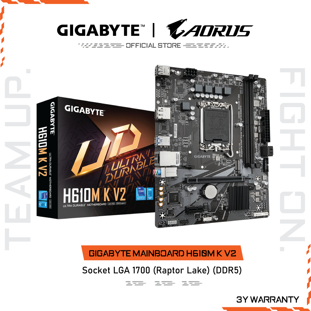 GIGABYTE MAINBOARD H610M K V2 เมนบอร์ด H610M K V2-REV1.0