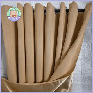 สีน้ำตาล   ม่านตาไก่ เนื้อผ้า Blackout ป้องกันแสงแดด 95% สำห…