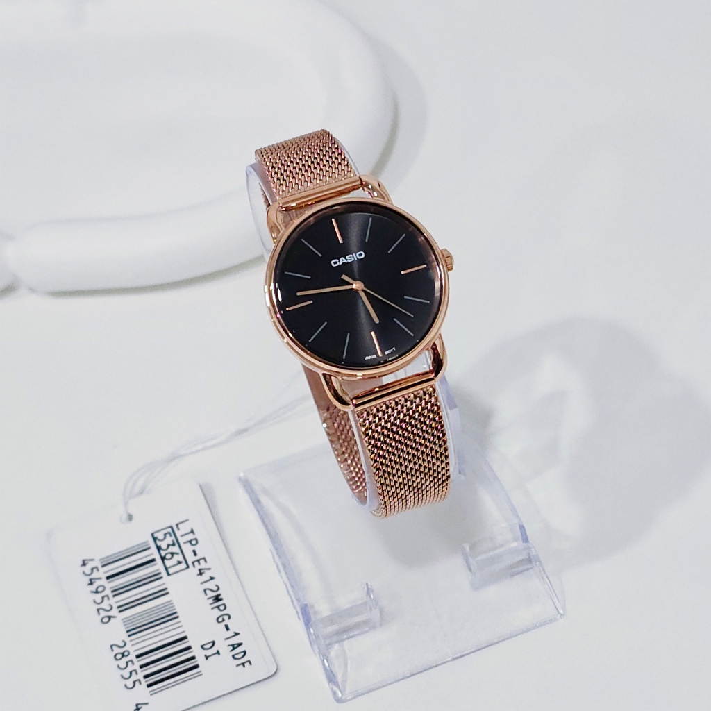 Casio นาฬิกาข้อมือผู้หญิง LTP-E412(LTP-E412D-2A,LTP-E412MGB-1A,LTP-E412MPG-1A,LTP-E412PG-4A,LTP-E412PL-2A,LTP-E412RL-5A)