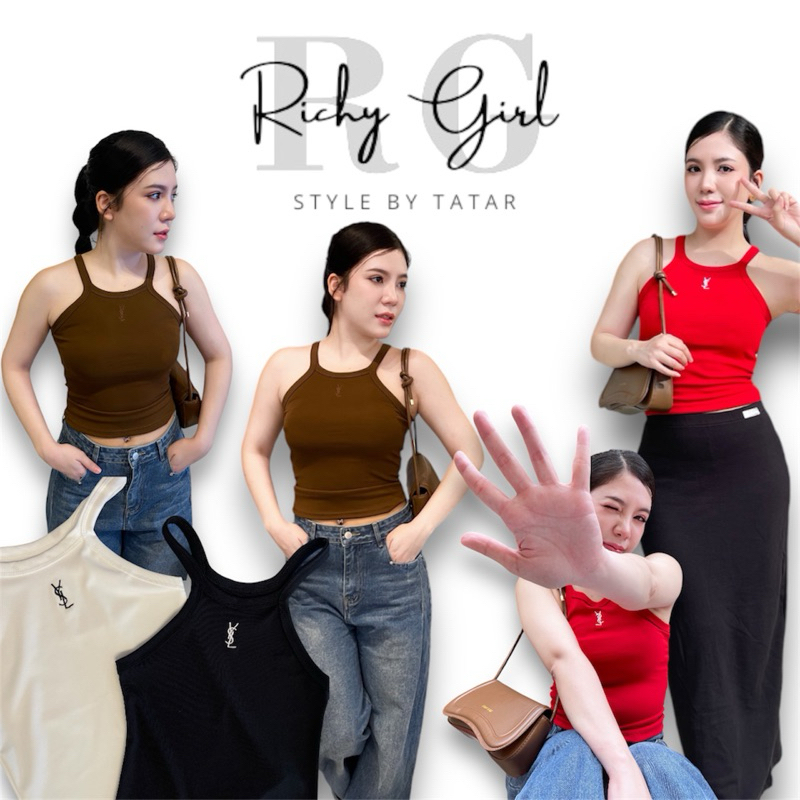 Gipzy Top | เสื้อกล้ามเว้าไหล่ ทรงน่ารัก ผ้าดีมากยืด ได้เยอะใส่สบายเก็บเนื้อรักแร้สัดส่วนดีมาก พร้อมส่งจากไทย