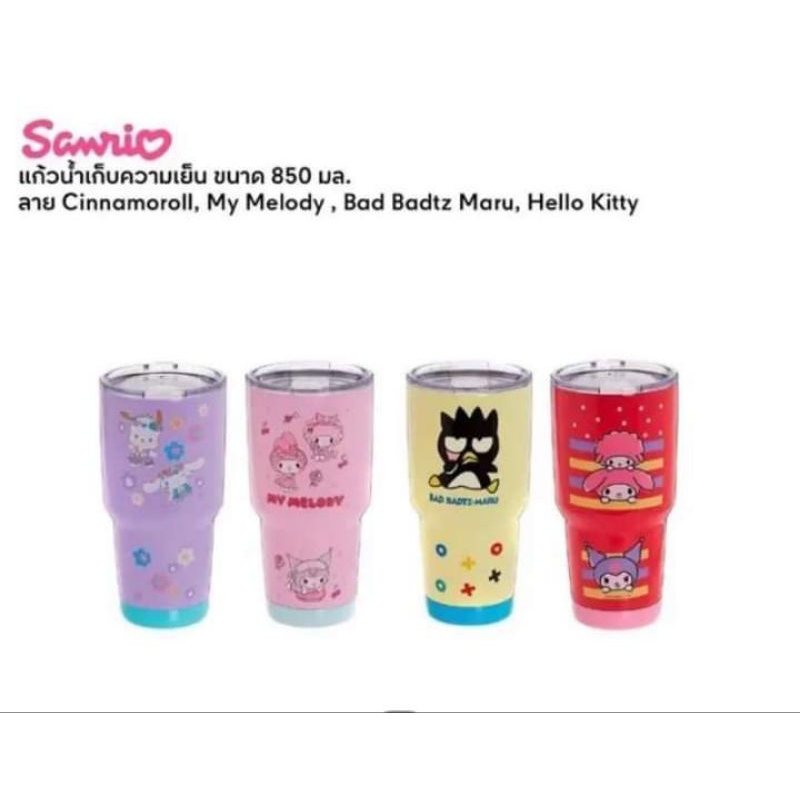 💓SANRIO แก้วลิขสิทธิ์แท้ 💓แก้วน้ำเก็บอุณหภูมิ เยติ พกพา YETI💓kitty, melody, bad-badtz,cinnamoroll💓สแ