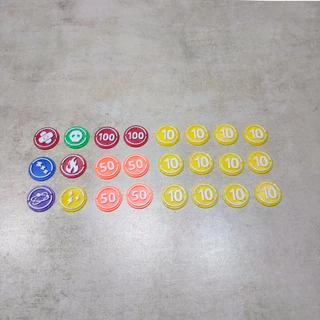 Pokemon TCG Tokens และ Damage Counters – ชุดโทเคนสำหรับการเล่นเกมการ์ดโปเกมอน [3D Print]