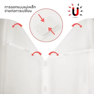 WEFILM มุ้งลวดแม่เหล็กประตูบานเลื่อนพร้อมเทปตาข่ายแม่เหล็กเหมาะสำหรับประตูกันแมลงเด็ก / ทางเดินสำหรับสัตว์เลี้ยง