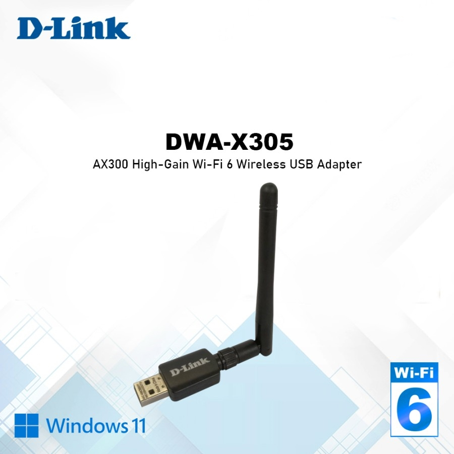 D-LINK (DWA-X305) Wireless AX300 WI-FI 6 5dBi Antenna USB Adapter