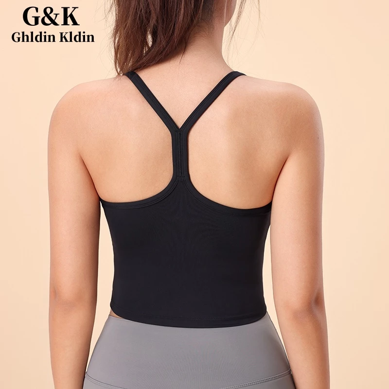 Ghldin Kldin เสื้อกั๊กโยคะ สปอร์ตบรา ทรงเข้ารูป ความยืดหยุ่นสูง thumbnail 10