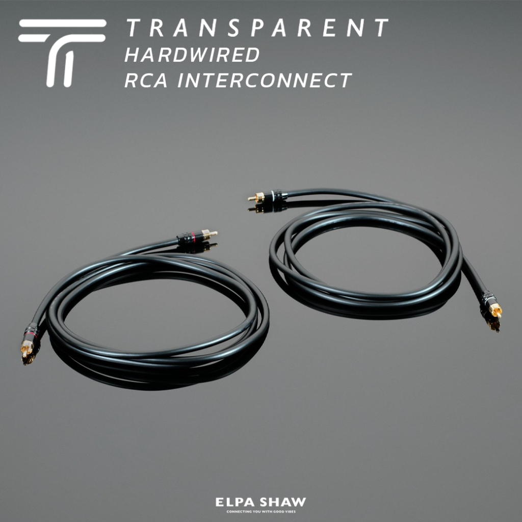 Transparent Hardwired RCA Interconnect สายสัญญาณ RCA