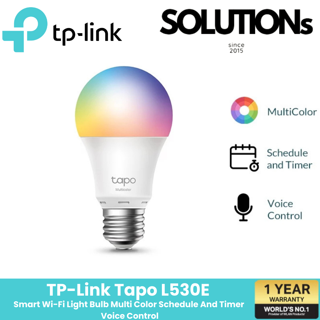 TP-Link Tapo L530E หลอดไฟอัจฉริยะ เปลี่ยนสี สั่งการด้วยเสียงได้ ผ่านแอป Smart Wi-Fi Multicolor Bulb พร้อม 16 ล้านเฉดสี