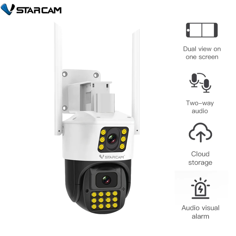 Vstarcam CS663DR CS621DR (เลนส์คู่)  C622DR กล้องวงจรปิดไร้สาย  3MP Outdoor ภาพสี ตรวจจับคน เตือน