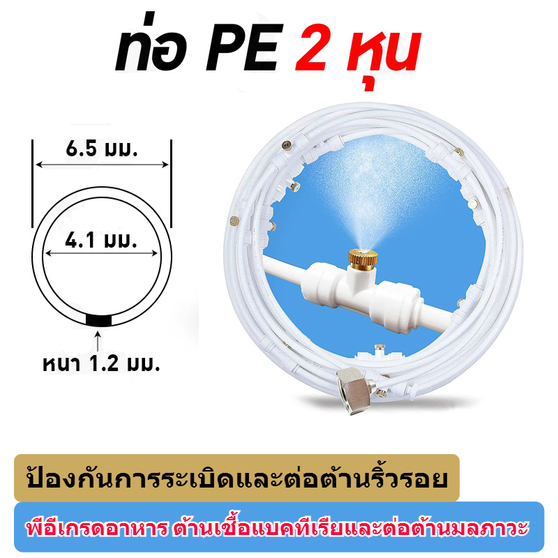 【อุปกรณ์เสริม】ชุดพ่นหมอก ชุดพ่นฆ่าเชื้อ เครื่องพ่นหมอก ปั๊มพ่นหมอก หัวพ่นหมอก