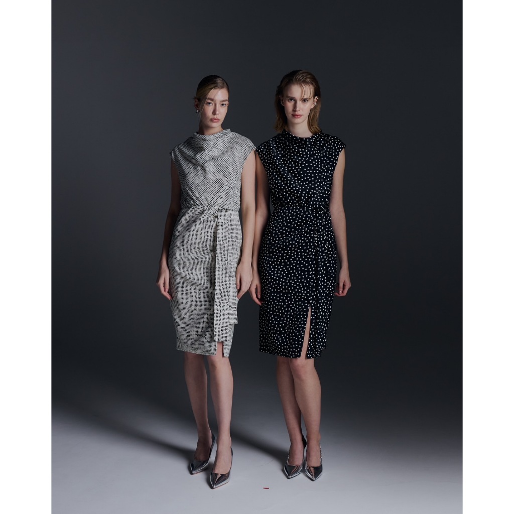 MAVE เดรส Pavo dress สี Black,Off white