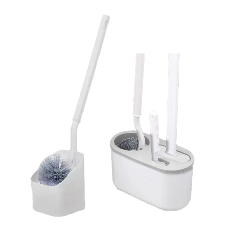 Toilet Brush Set แปรงขัดห้องน้ำ 3in1 ชุดเซ็ต ติดผนัง มีช่องระบายน้ำ แปรงล้างห้องน้ำ แปรงขัดชักโครก 3 ชิ้น