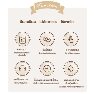 CAMEL เครื่องปั่นน้ำธัญพืช 1000ML เครื่องทำนมถั่วเหลือง เครื่องทำน้ำเต้าหู้ เครื่องบด