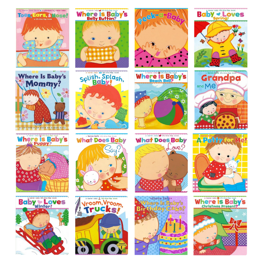 พร้อมส่ง A Karen Katz Lift-the-Flap Books หนังสือนิทานภาษาอังกฤษ บอร์ดบุค สำหรับเด็ก