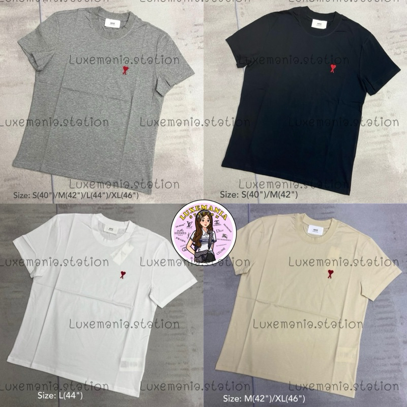 : New!! Ami Paris T-Shirt ก่อนกดสั่งรบกวนทักมาเช็คสต๊อคก่อนนะคะ