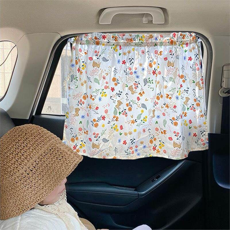 ถูกที่สุด> ม่านบังแดดรถยนต์ ผ้าม่านบังแดดรถยนต์ ป้องกันรังสียูวี ม่านยังแดดรถยนต์สำหรับเด็ก ผ้าม่านเด็กในรถยนต์