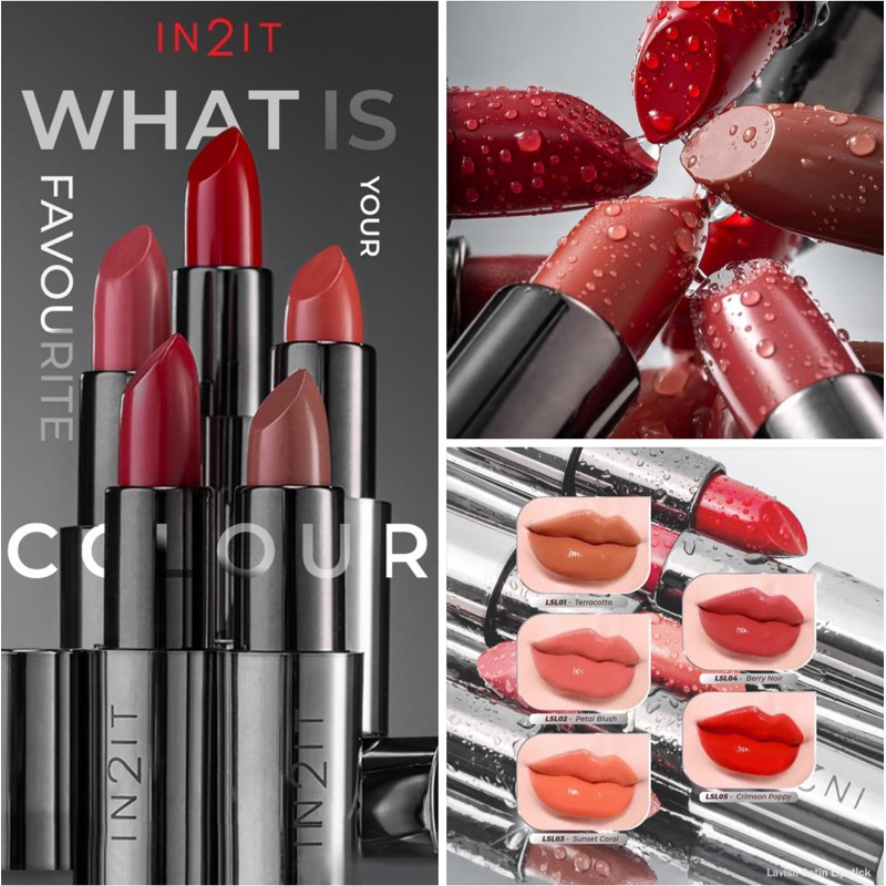 IN2IT Lavish Satin Lipstick - ลิปสติกเนื้อกำมะหยี่ [LSL]
