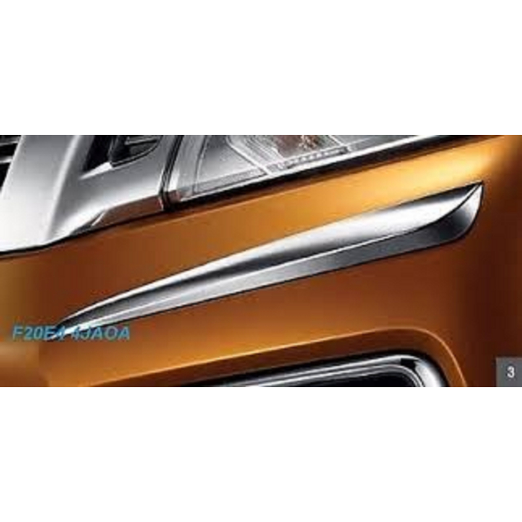 คิ้วกันชนหน้าโครเมี่ยม  แท้ 100% นิสสัน นาวาร่า NP300 ปี2014-2019 F20E44JA0A 1 คู่