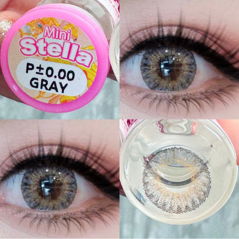 เลนส์แฟชั่น mini stella สีเทาและน้ำตาล ขนาด 14.0