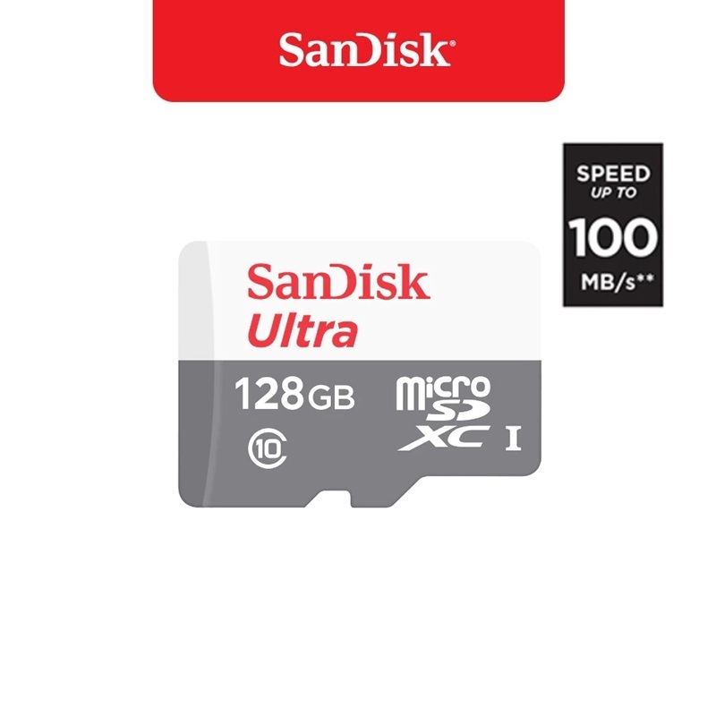SanDisk 128GB MicroSDHC UHS-I Card Ultra Class10 Speed 100MB/s** เมมโมรี่การ์ดแท้ รับประกันศูนย์ Synnex