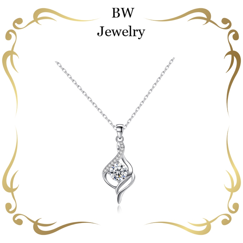 BWjewerly สร้อยคอเพชร เชนไคล สร้อยคอสตรี (ของขวัญแฟน)