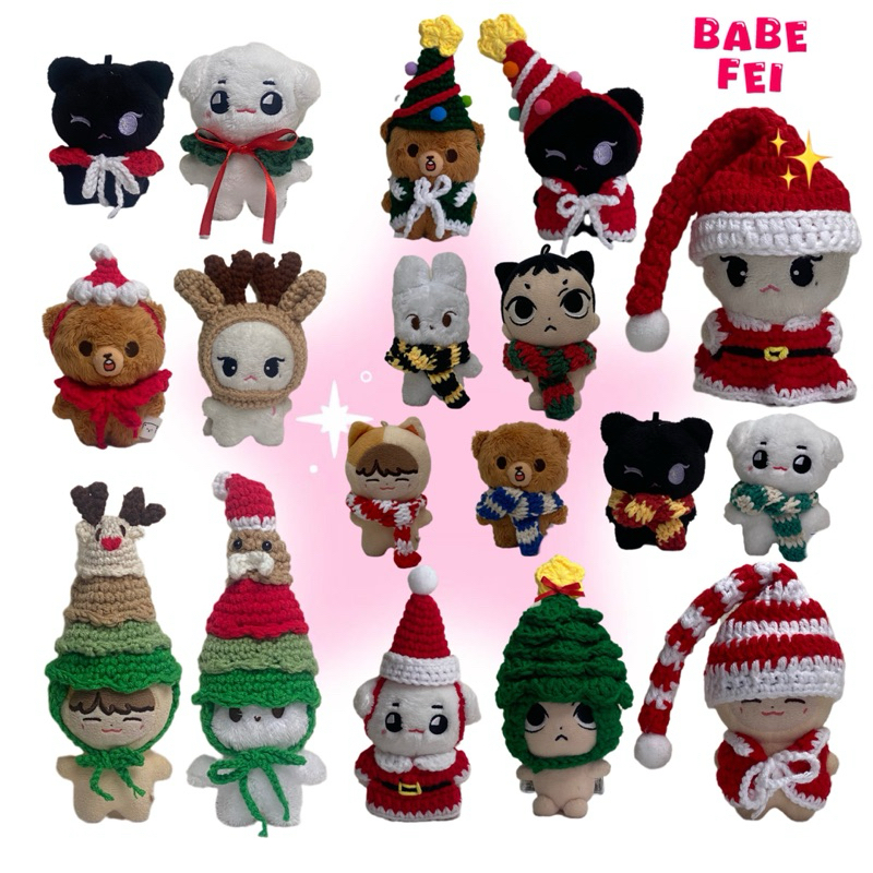 พรีออเดอร์ (อ่านรายละเอียด) 10cm Doll Clothes ชุดตุ๊กตาไหมพรม Christmas and HNY Collection