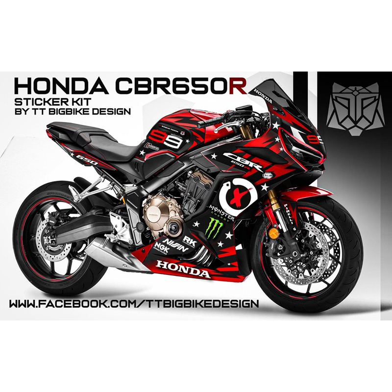 (Mr.AM) ชุดสติ๊กเกอร์ [เกรด Premium] Honda CBR650R (STAR)