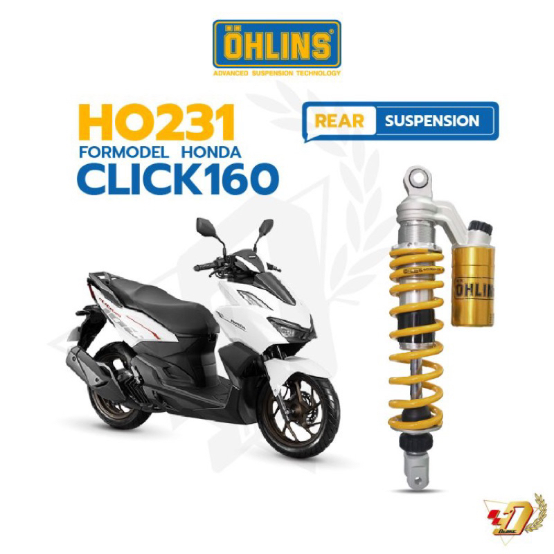 โช๊คOHLINS HO231 สำหรับ Honda Click160
