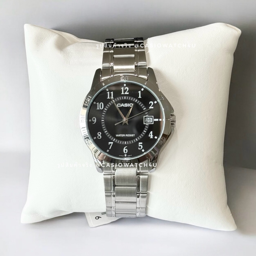 CASIO นาฬิกาข้อมือผู้ชาย MTP-V004D-1B / MTP-V004D / MTP-V004 ประกันศูนย์เซ็นทรัล cmg