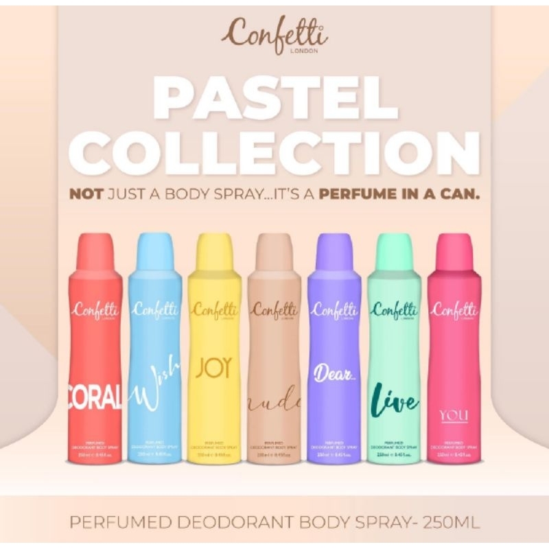บอดี้ สเปรย์ Confetti London Body Spray 250ml คอนเฟตติ ลอนดอน  250มล.