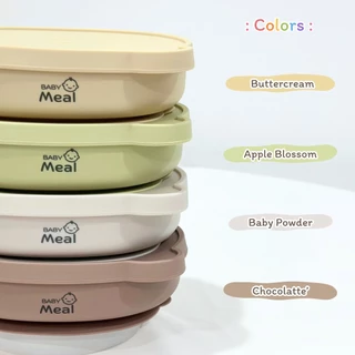 BabyMeal จานซิลิโคนพี่หมี พร้อมฝาปิด รุ่น Mini สำหรับเริ่มฝึกทาน BLW ความจุ 450ml น้ำหนักเบา | BPA FREE