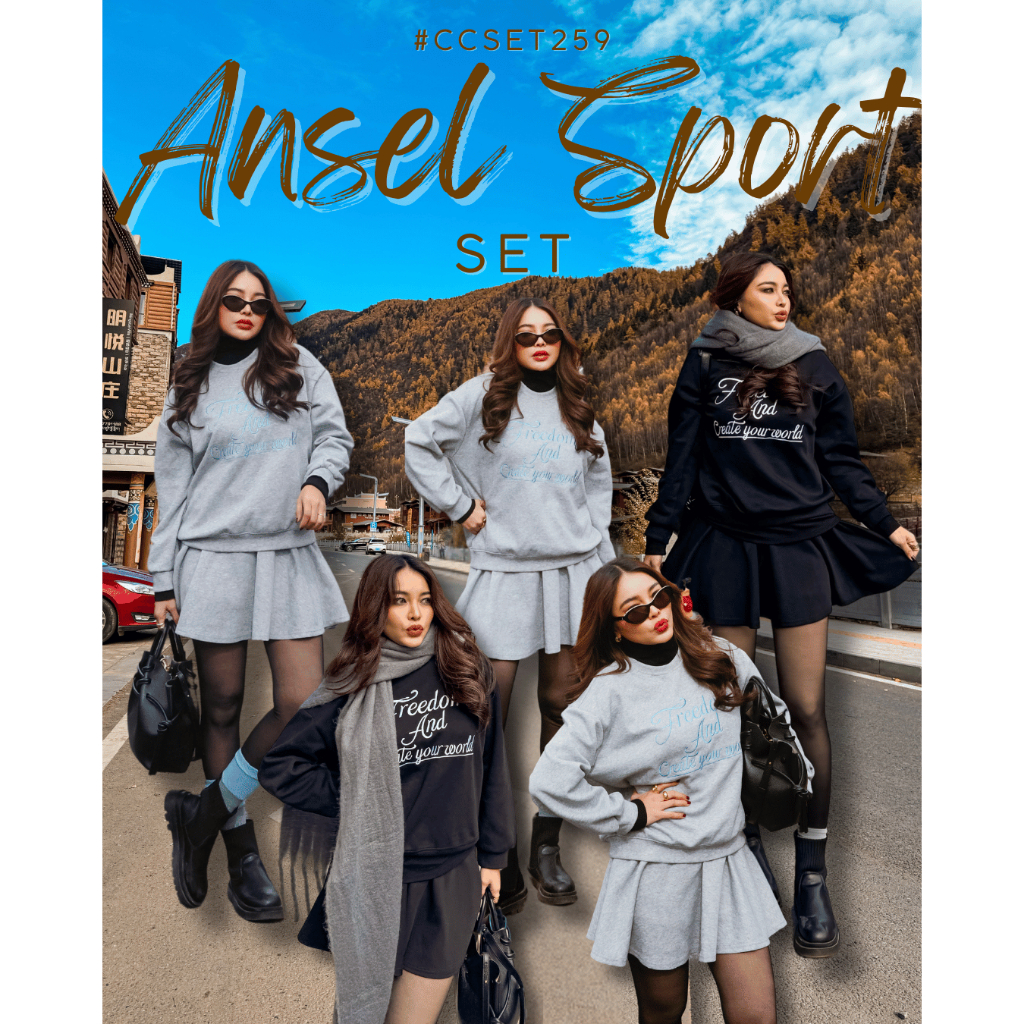 Chuuclothing Ansel sport set [สินค้าพร้อมส่ง] เก็บโค้ดลด 30% สูงสุด 600 ฿ ที่หน้ากิจกรรม