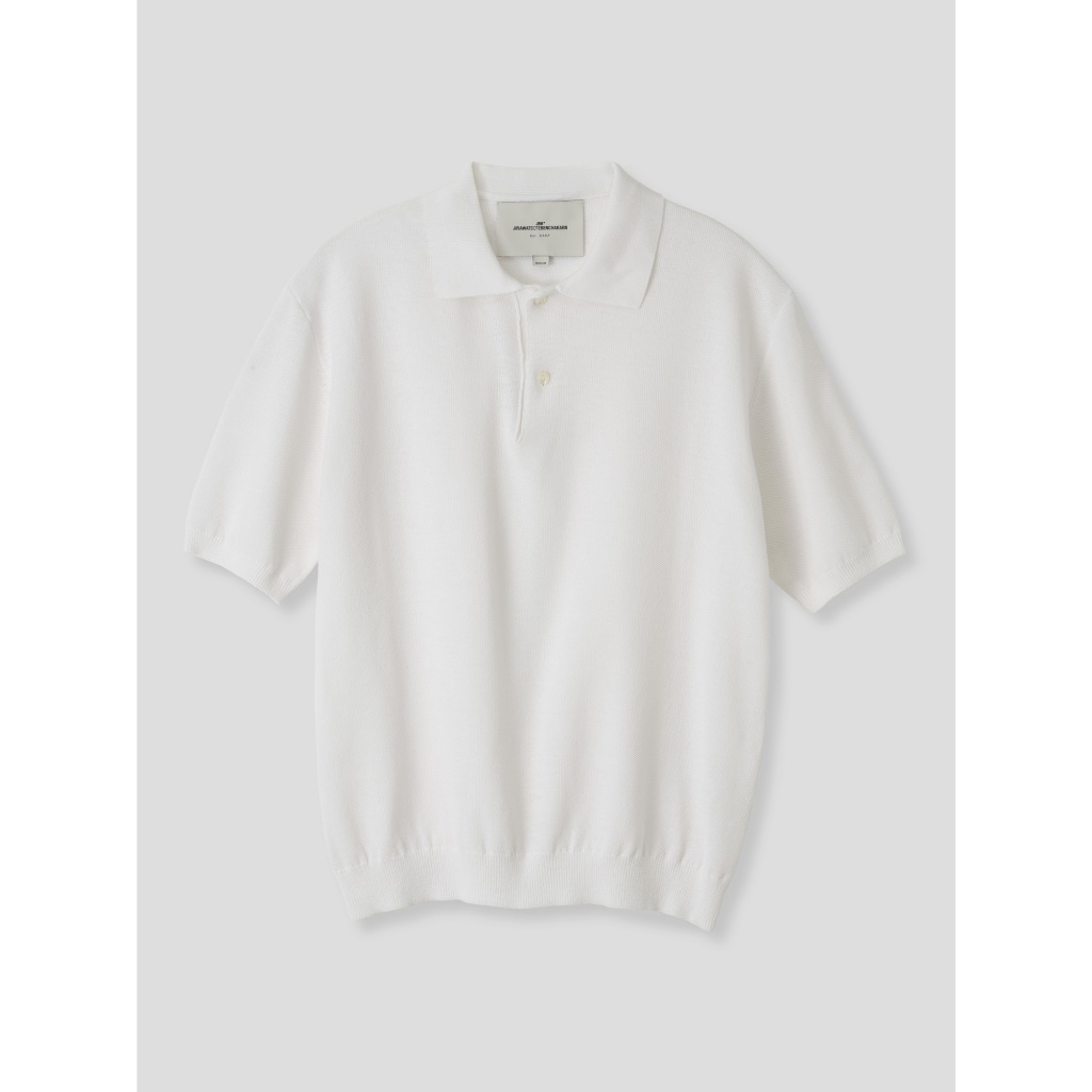 [JBB*] PIQUÉ KNIT POLO เจบีบี เสื้อลำลองผู้ชาย เสื้อนิตโปโล ผ้าคอตตอน ผสมโพลีเอสเตอร์ เกาหลี สีกรม และสีขาว
