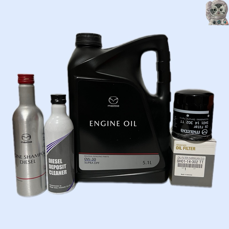 น้ำมันเครื่อง Mazda 0w-30 สังเคาระห์แท้100%ดีเซล ขนาด5.1L