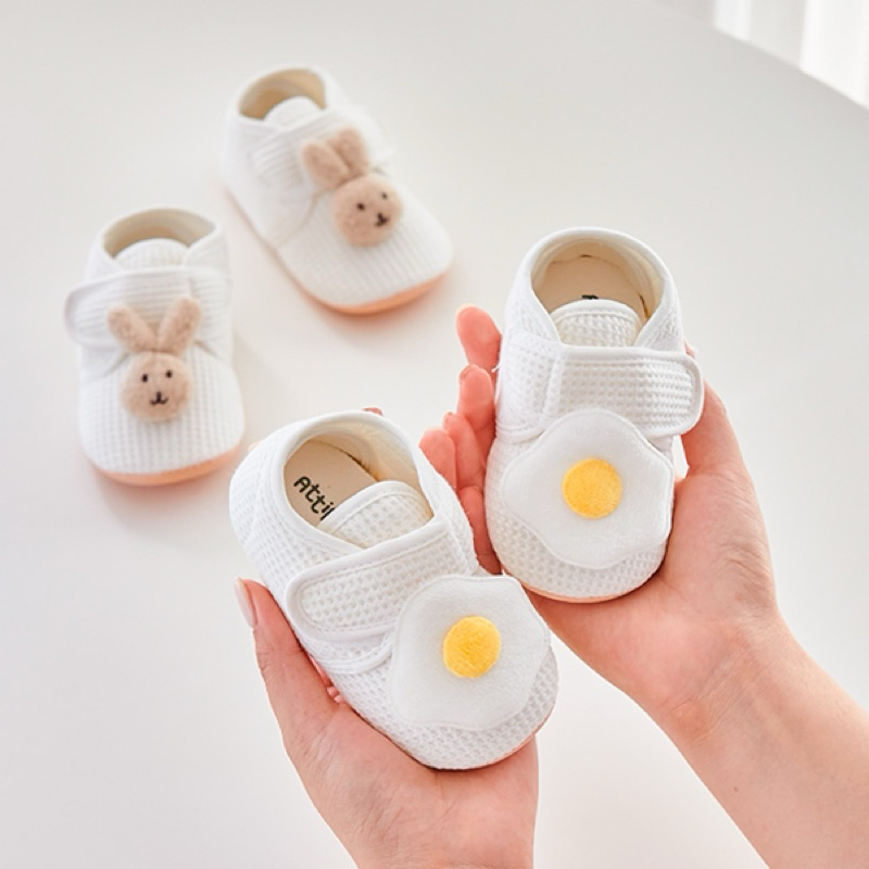 [Attipas] Waffle Coated First Walking Shoes (Egg | Rabbit)