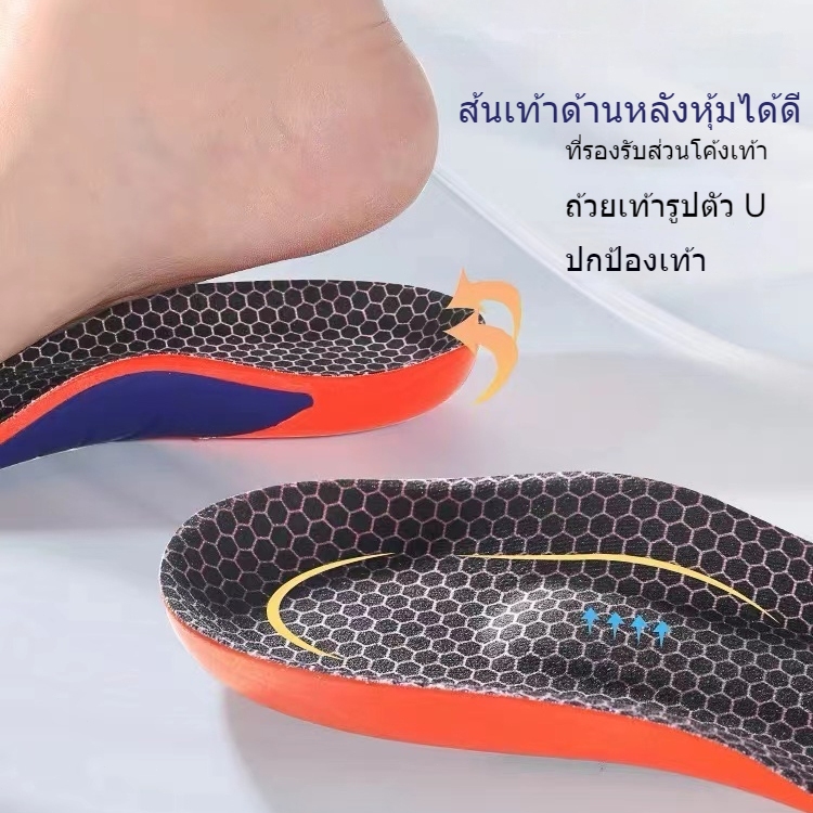 Poron แผ่นรองฝ่าเท้าแบบแบนดูดซับแรงกระแทกบรรเทาอาการปวดส้นเท้ากันกระแทกสำหรับผู้ชายและผู้หญิง 1 คู่