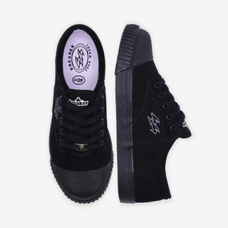 Breaker รองเท้านักเรียนเบรกเกอร์ รุ่น 4X4 รองเท้าผ้าใบสีดำ Size 29-47