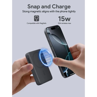 [CCC] AUKEY PB-MS04 10000mAh Qi Magnetic พาวเวอร์แบงค์ไร้สาย Power Bank รองรับ iPhone 16/15/14/13/12