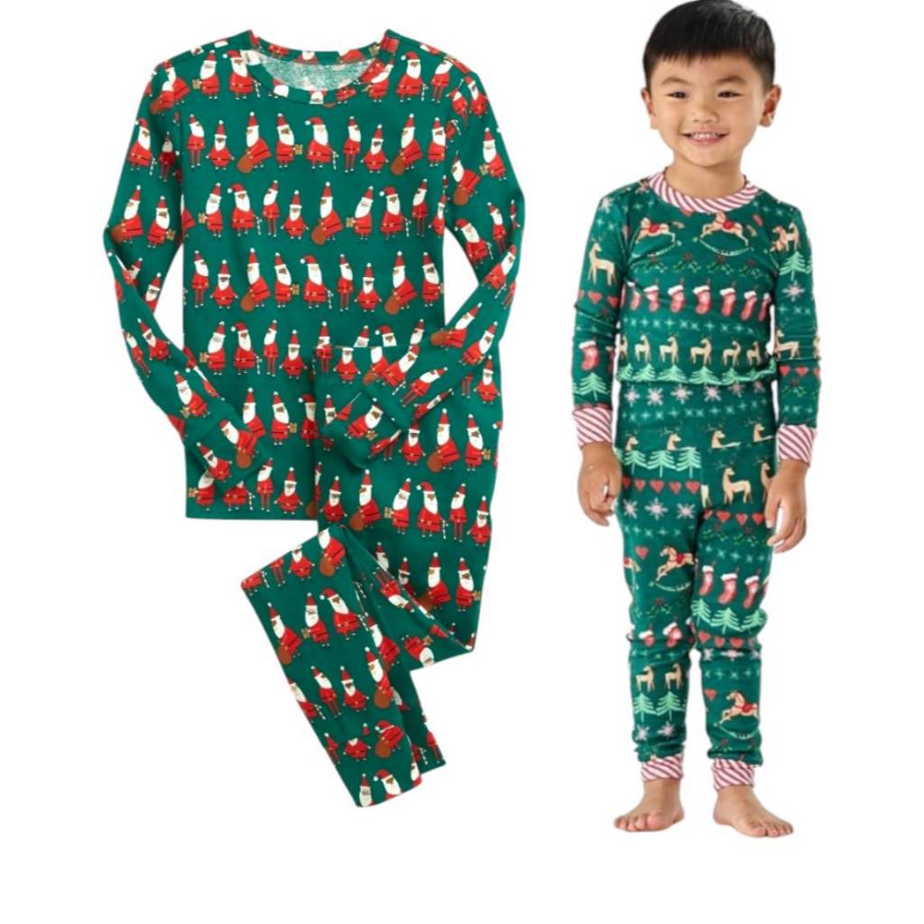 (5Yพร้อมส่ง)Pajamas ชุดนอนเด็กลายคริสต์มาสทรงสลิมแบรนด์แท้ ผู้ชาย/หญิง ใส่ได้