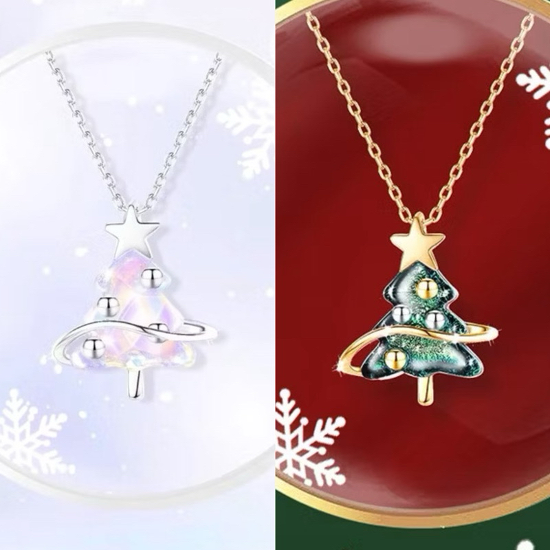 สร้อยคอ เงินแท้ 92.5% ส่งฟรี EMS ♡ รุ่น Christmas ♡ #G28