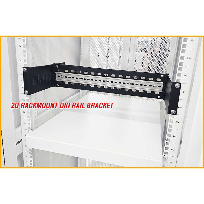 2U RACKMOUNT DIN RAIL BRACKET