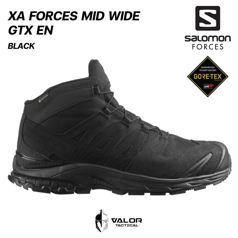 Salomon Forces - XA Forces Mid Wide GTX En [Black] รองเท้าเดินป่า ข้อกลาง กันน้ำ กันลื่น รองเท้าผู้ช