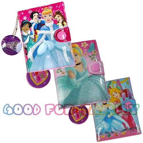 กระเป๋าสตางค์ princess Ariel Aurora Belle Cinderella Jasmine Rapunzel SnowWhite เจ้าหญิง สีชมพู