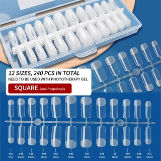 Nawoelite พร้อมส่งจากไทยเล็บปลอม PVC เล็บสุดฮิต เล็บปลอม ไซส์ เล็บPVC ต่อเล็บ 240 ชิ้น