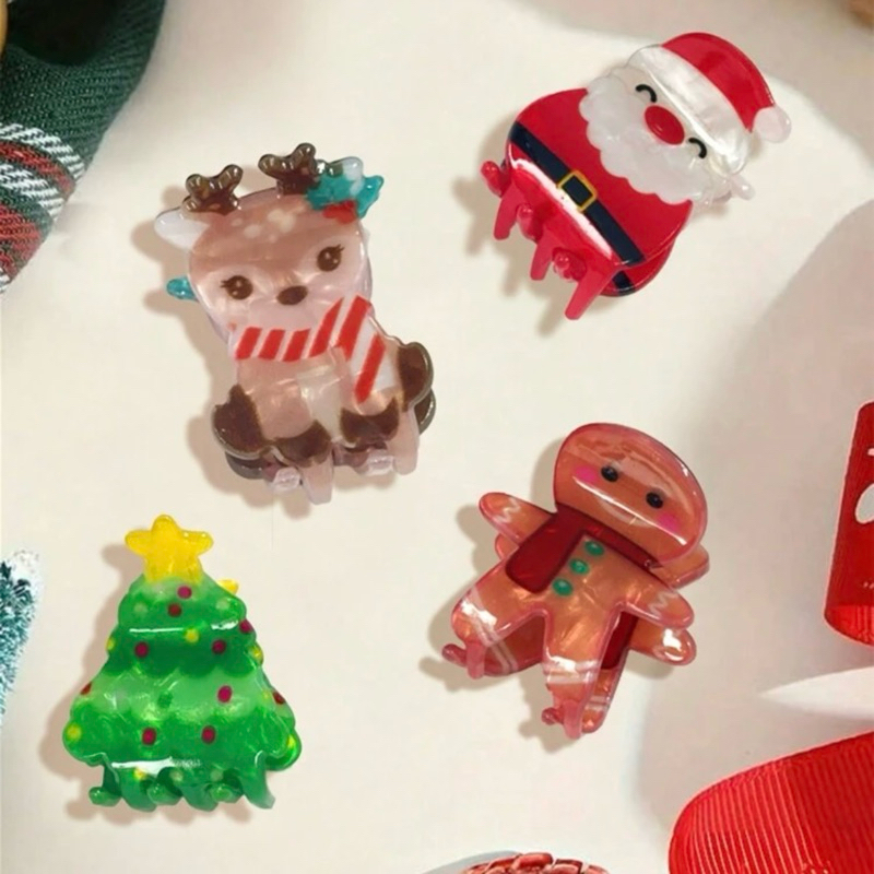 ChristmassColl’ กิ๊บหนีบผมคริสมาสต์ขนาดmini 4 ลาย