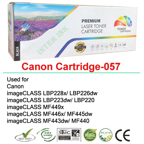 หมึกเทียบเท่า Canon LBP228x/ LBP226dw/ LBP223dw/ LBP220/ MF449x/ MF446x/ MF445dw/ MF443dw/ MF440 (Cartridge-057)