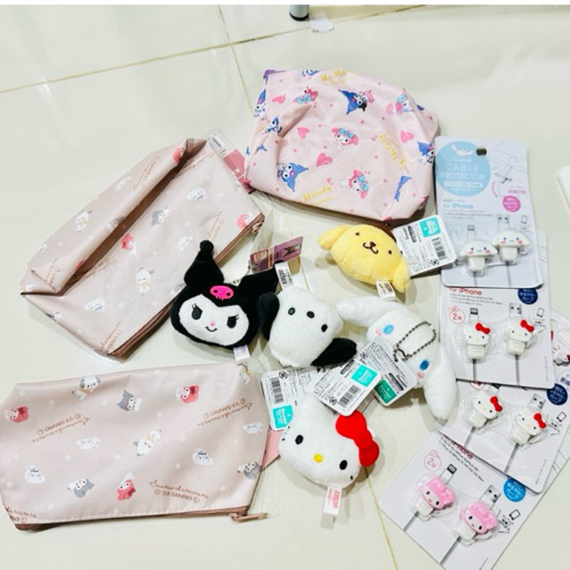 Sanrio ซานริโอ้ ถนอมสายชาร์จ ไอโฟน กิ๊ฟ ติดผม คิตตี้ kitty melody cinnamon little twin star มายเมโลดี้ ปอมปุริน